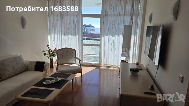 Прекрасен  двустаен апартамент с морска панорама в к.к. Слънчев бряг