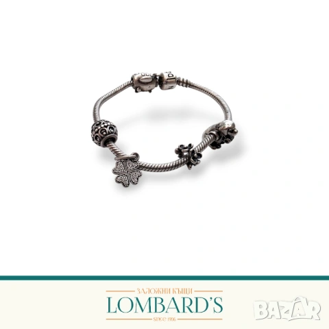 Сребърна гривна Pandora, N: 36628(1), снимка 3 - Гривни - 54147390