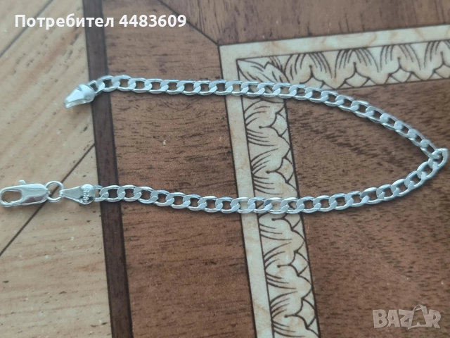 Сребърна гривна , снимка 3 - Гривни - 52871659