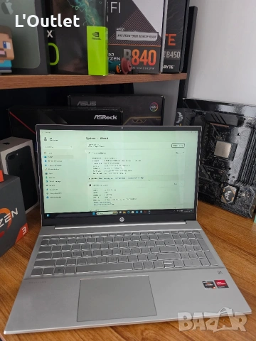 Лаптоп HP Pavillion 15, Ryzen 5500, 8GB RAM, 512GB SSD, Touchscreen, снимка 7 - Лаптопи за работа - 53955425
