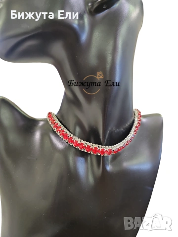 Официално колие - чокър с кристали 