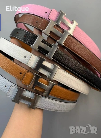 колани от естествена кожа в кутия hermes 