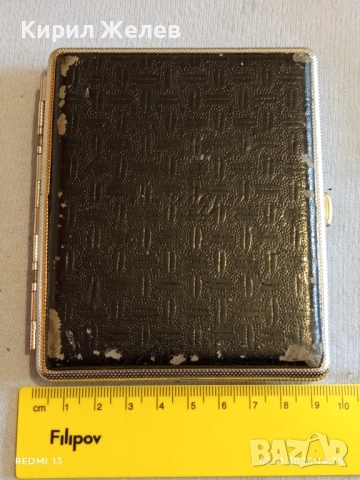 Ретро метална табакера с кожа за КОЛЕКЦИЯ ДЕКОРАЦИЯ 20737, снимка 7 - Други ценни предмети - 52263827