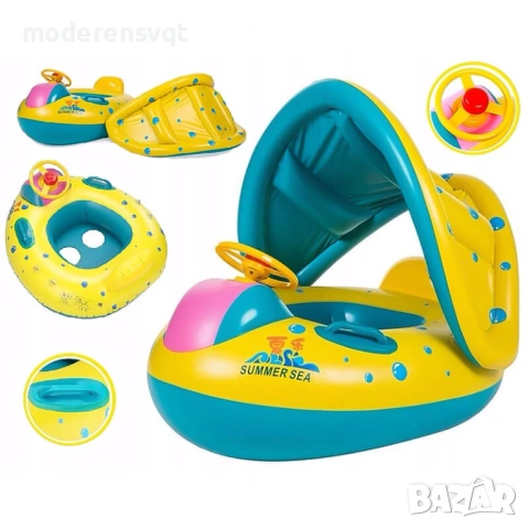 Бебешки пояс с дупки за крачета волан и козирка