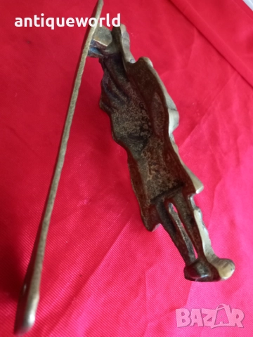 Шотландски Гайдар Старо Бронзово Чукало за Врата , снимка 4 - Антикварни и старинни предмети - 51843248