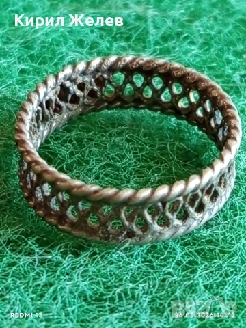 Винтидж сребърен пръстен филигранна изработка много красив 26212, снимка 5 - Пръстени - 53981637