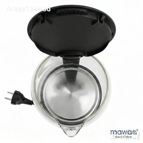 mawaa® Стъклена електрическа кана, 1.7 литра, 2200 W, снимка 7 - Кани - 53734563