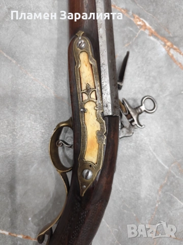 Автентична кремъчна пушка 19 век, снимка 4 - Антикварни и старинни предмети - 54089255