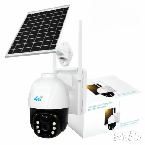 Външна 4G соларна въртяща се камера с панел, SIM карта, 10MP, Детектор на движение, снимка 3 - HD камери - 51060815