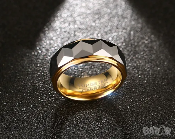 Солиден мъжки пръстен от Волфрам 