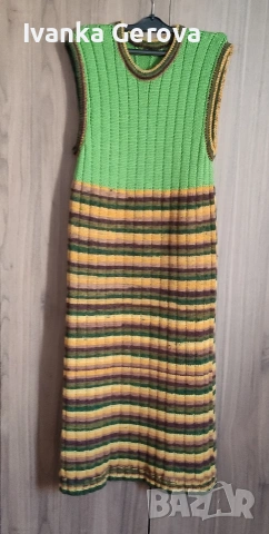 Ръчно плетена дамска рокля,сукман