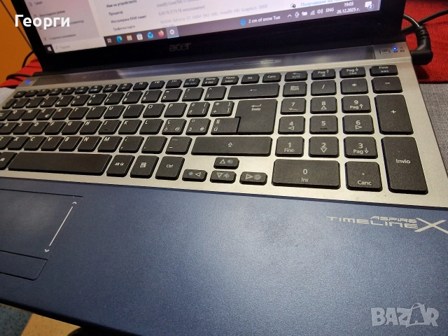 Продавам лаптоп Acer aspire timeline X , снимка 4 - Лаптопи за дома - 52906964