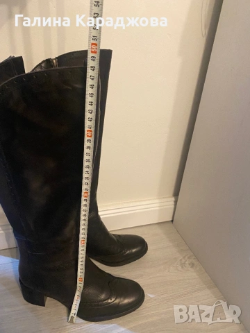 Високи дамски тъмно кафяви ботуши номер 39, снимка 10 - Дамски ботуши - 54103404
