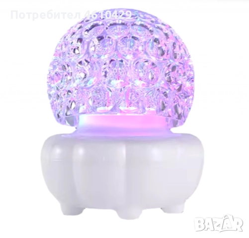 Коледна кристална въртяща се топка LED светлина
