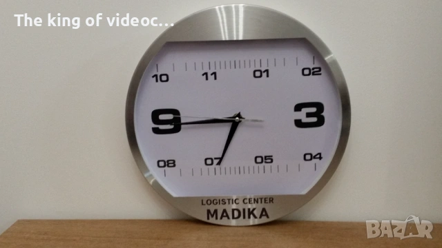 ( ВИДЕО ) Стенен часовник  с алуминиев корпус , снимка 2 - Стенни часовници - 53457590