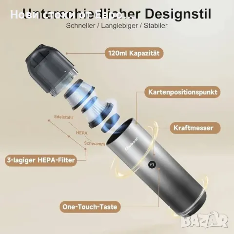 Ръчна прахосмукачка Chuboor, мини прахосмукачка Мощна, снимка 2 - Прахосмукачки - 48850743