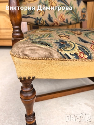 Ретро кресло - гоблен, снимка 3 - Дивани и мека мебел - 52081399