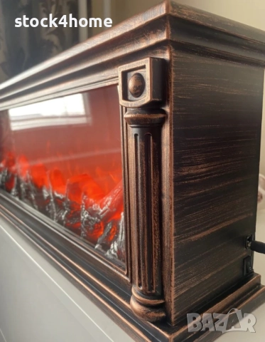 Декоративна камина с LED осветление, истински пламък, 63x22x12 см, снимка 3 - Декорация за дома - 52328708