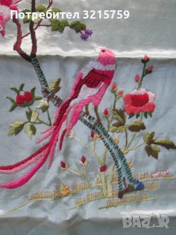 Ръчно шитгоблен -папагали, 64х44см., снимка 4 - Антикварни и старинни предмети - 50303457