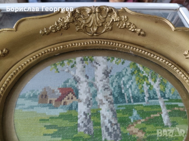 Овален гоблен, снимка 2 - Гоблени - 52546119