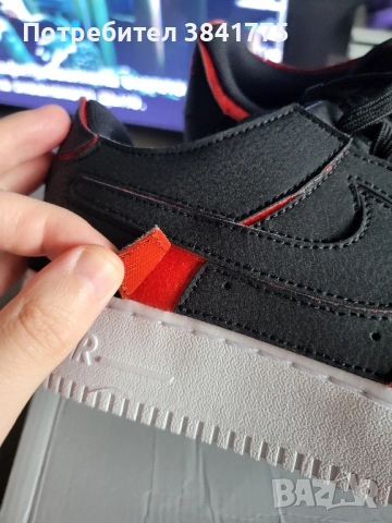 Nike Air Force 1 Low 1/1 Black Chile Red Pine Green уникални, снимка 10 - Маратонки - 51914194