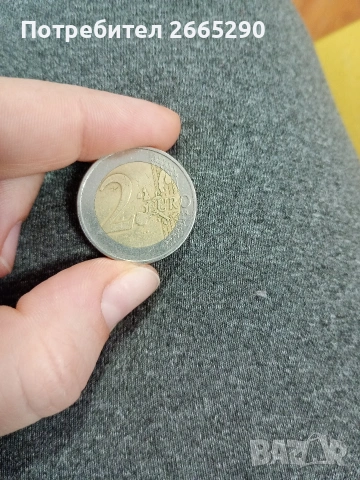 Монета 2 € серия А колекционерска с дефект , снимка 2 - Нумизматика и бонистика - 53791553