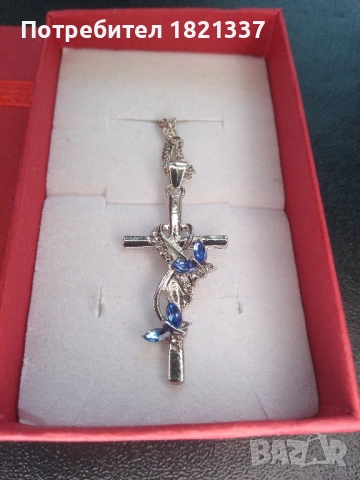 Дамско колие с кръст , снимка 6 - Колиета, медальони, синджири - 52415667