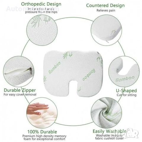 Анатомична възглавница Automat, Мемори, За стол или седалка, снимка 2 - Аксесоари и консумативи - 46408044