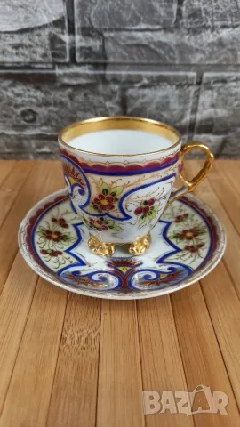 2 порцеланови чаши за кафе и кана, снимка 2 - Сервизи - 50168411