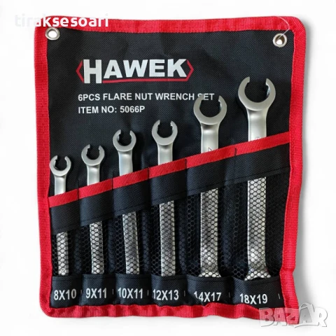 Комплект срязани ключове 6 части HAWEK , изработени от хром ванадиева стомана , снимка 2 - Ключове - 50720891