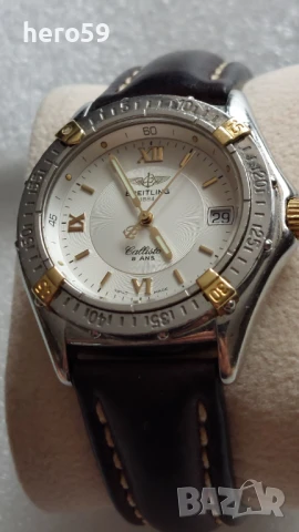 Оригинален Унисекс кварцов часовник Bretling Calisto"Брайтлинг"34 мм диаметър , снимка 1