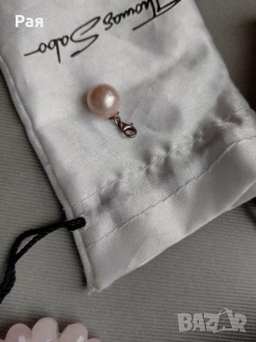 Гривна от розов кварц Thomas Sabo и розова перла Thomas Sabo, снимка 7 - Гривни - 50738295