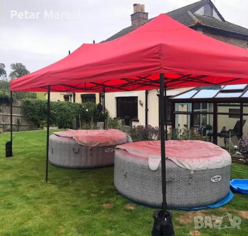 Сгъваема градинска шатра 3×6м – голямо покритие, стабилна конструкция и водоустойчив плат, снимка 5 - Други - 50366201
