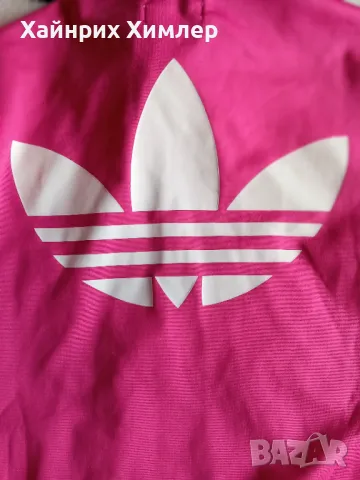 ADIDAS PINK S/M 100% оригинал баркод горница Адидас суичър анорак худи, снимка 3 - Суичъри - 48359418