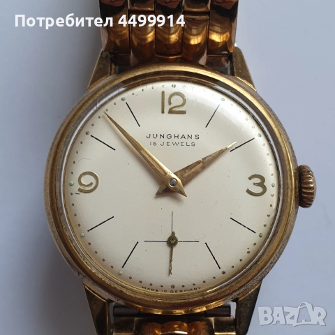 Мъжки ръчен часовник Junghans 16 jewels, снимка 5 - Антикварни и старинни предмети - 52131800
