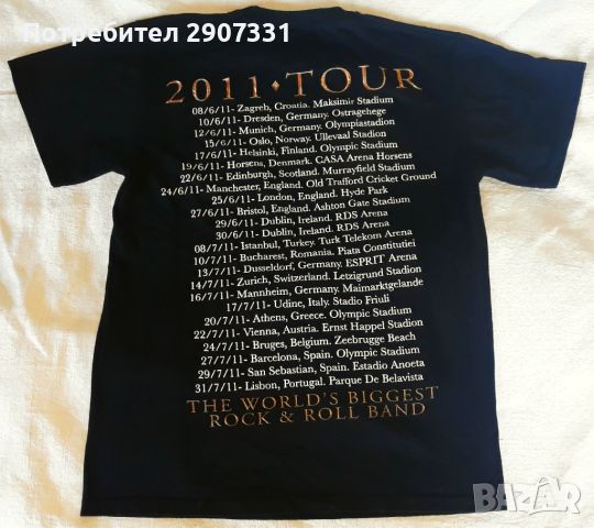 Тениска групи Bon Jovi. Tour 2011, снимка 2 - Тениски - 46073895