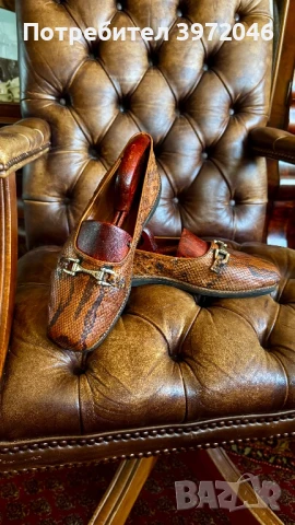 Мокасини от кожа на питон, снимка 2 - Дамски ежедневни обувки - 50734113