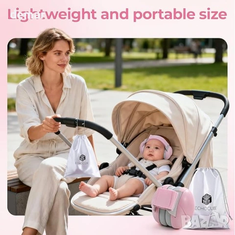 Бебешки защитни слушалки за уши, бебешки антифони, 0-48 месеца, розови, снимка 7 - Други - 53835704