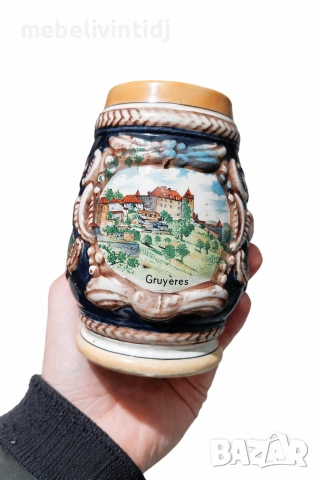 Германски бирени халби с релефна декорация, снимка 6 - Чаши - 53651469