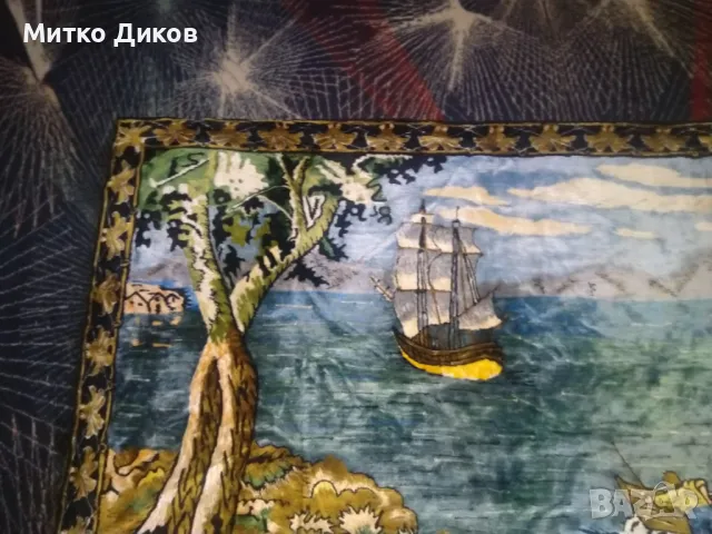 Рибарско пано за стена голямо с ресни 128х78см като ново, снимка 5 - Декорация за дома - 50257997