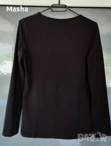 Елегантна блузка с декорации S/M, снимка 5 - Блузи с дълъг ръкав и пуловери - 52355064