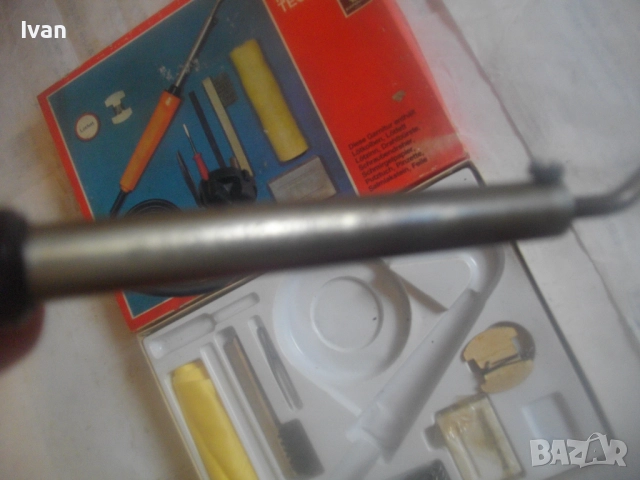 Немски оригинален комплект реотанов ел. поялник 40W старо качество ГДР Loten Hobby Technik , снимка 17 - Поялници и запояване - 51500980