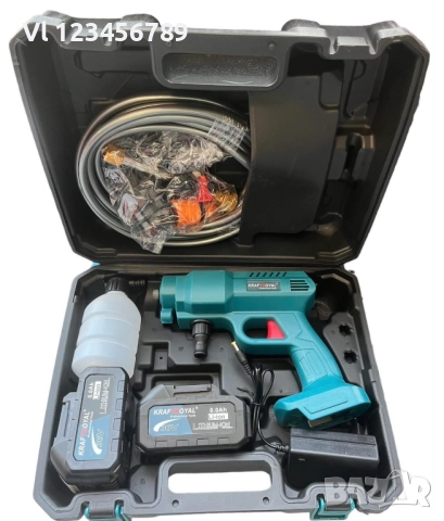 Комплект акумулаторна водоструйка с 2 батерии в куфар