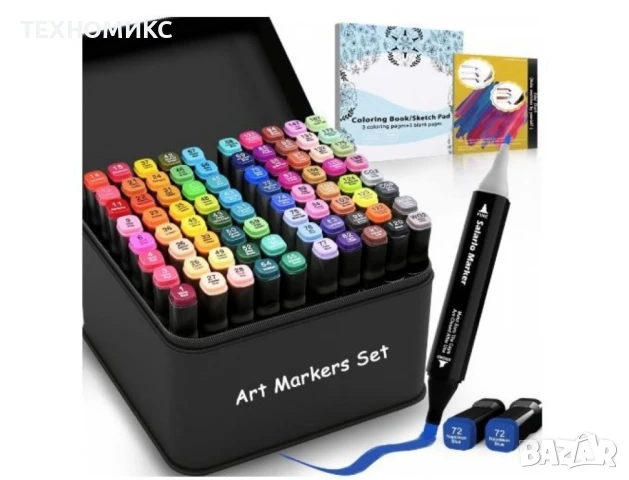 Комплект от маркери с алкохолна основа и калъф за съхранение 48/60/80/120/168 бр