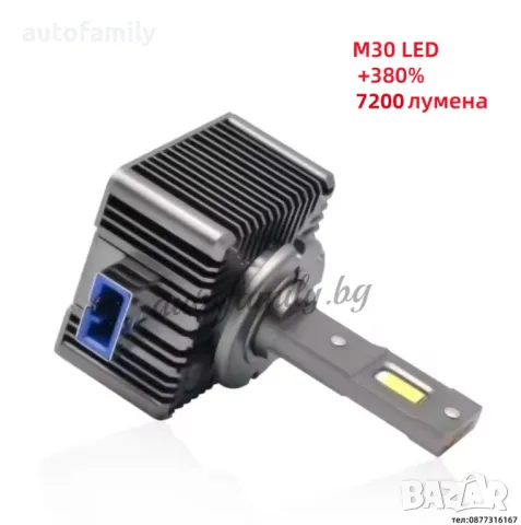 D8S Canbus LED, 6000k, 60W, яркост 7200 Lm, 12V, снимка 3 - Аксесоари и консумативи - 48728995