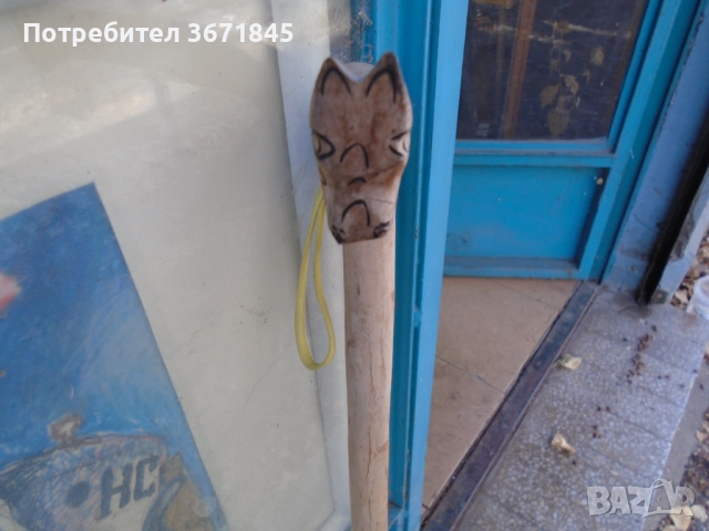 стара овчарска гега резбована, снимка 2 - Антикварни и старинни предмети - 52589216