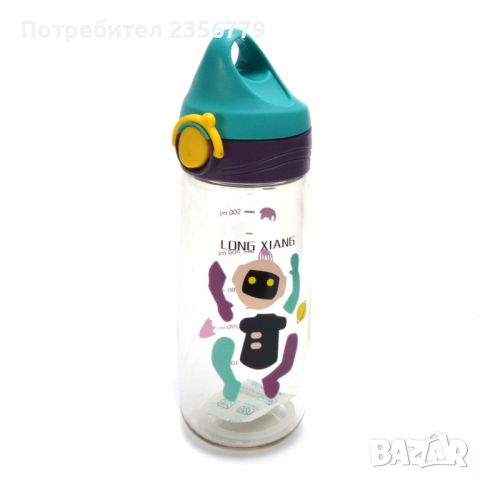 Бутилка за вода с бутон на капачката различни цветове , снимка 1 - Буркани, бутилки и капачки - 46227037