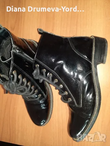 Дамски лачени боти, снимка 2 - Дамски боти - 49709467