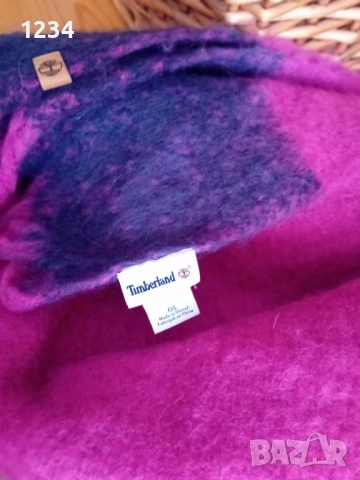 Timberland голям цикламено розов шал естествени материи, снимка 2 - Шалове - 52562926