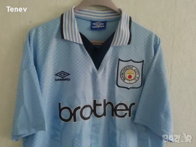 Manchester City Umbro 1995/1996/1997 Vintage оригинална тениска фланелка ретро Манчестър Сити XL, снимка 3 - Тениски - 46898358